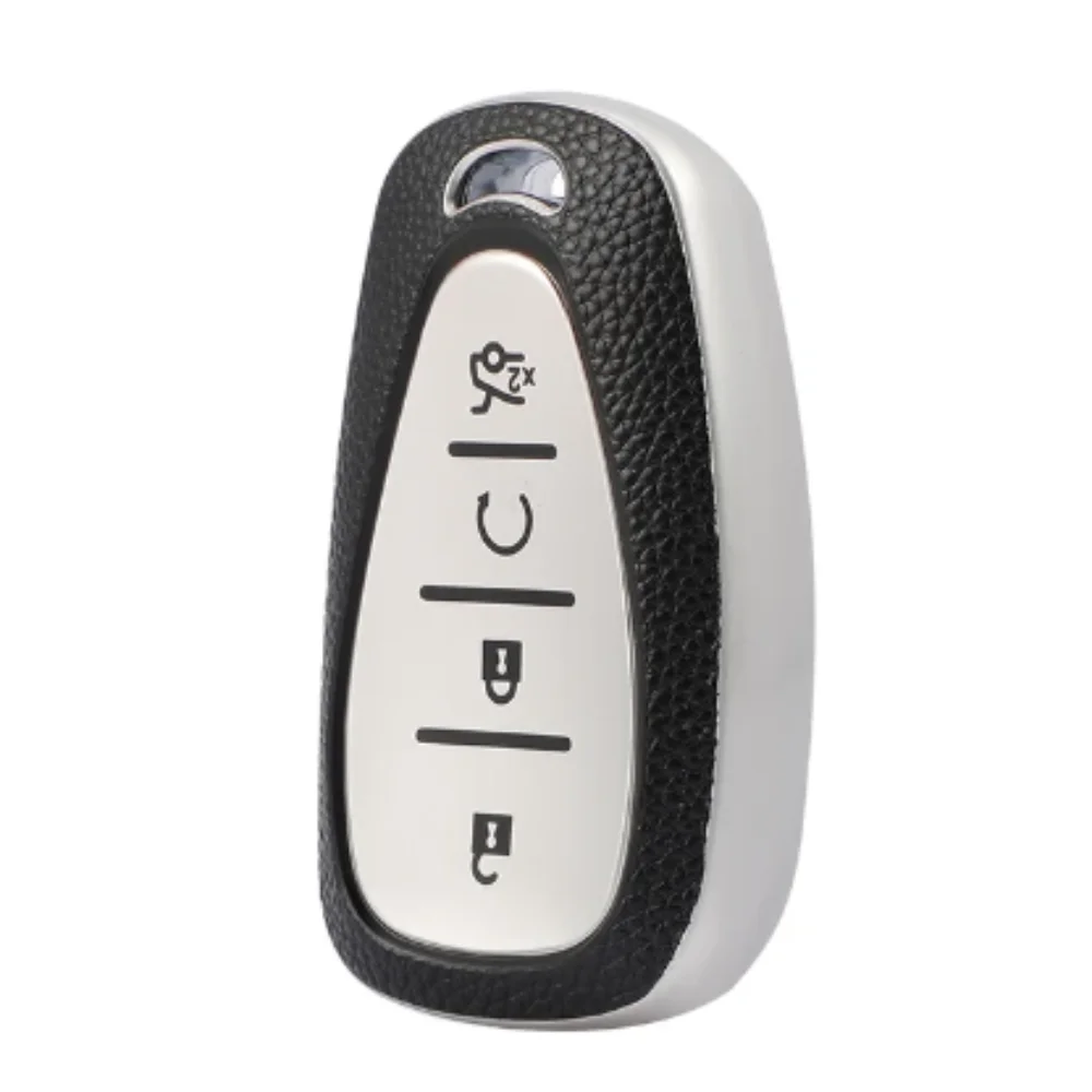 TPU Leather Car Key Case Cover Protective Shell for Chevrolet Chevy Malibu Camaro Cruze Traverse Spark Equinox Sonic Volt view 2