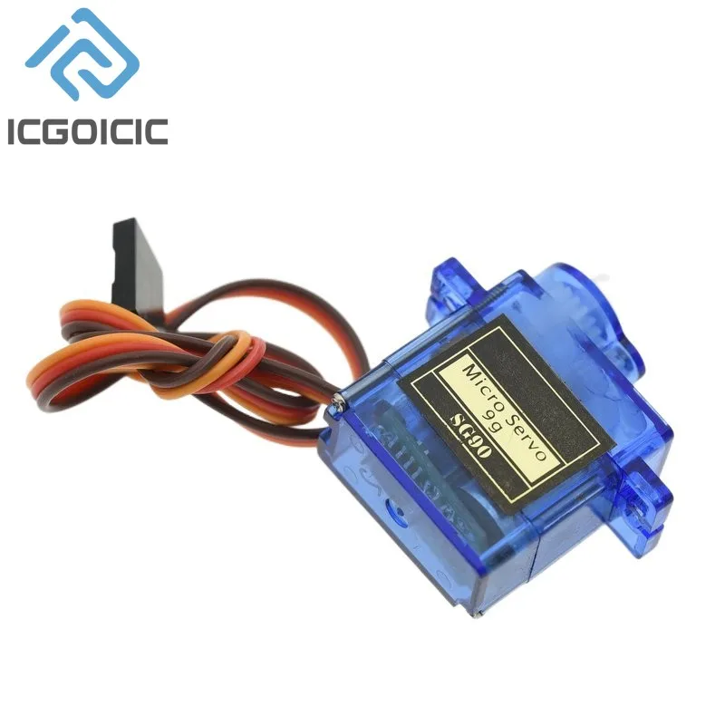 1 PCS SG90 9G Micro Servo Motor Servo para Aviões RC Robô Braço 180 ° /360 °   Controle de servo motor de asa fixa para helicóptero de avião