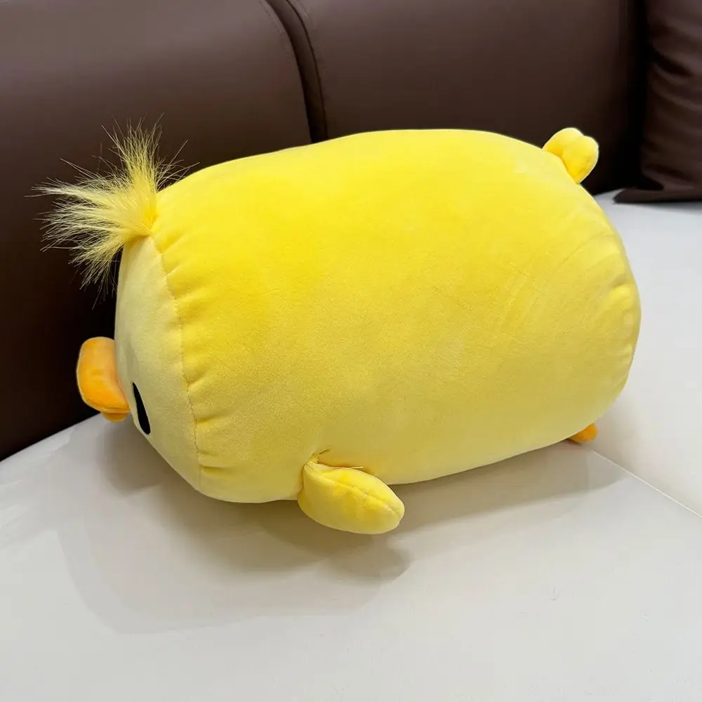 

Уютная плюшевая утка с пушистым хвостом, забавная желтая утка-пухляш из ПП-хлопка, мягкая игрушка для домашнего декора