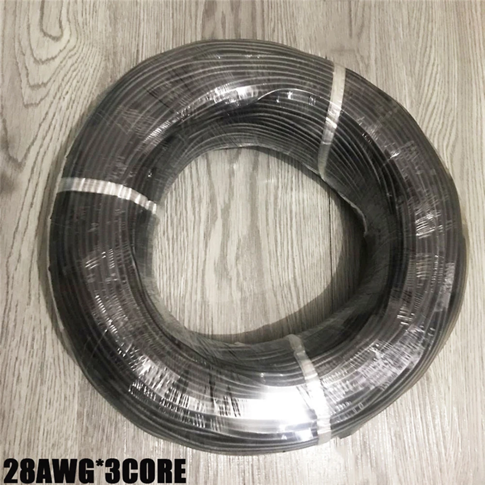 

Free Ship by DHL/EMS 200m/roll 28AWG 3 Core Sheathed Wire RVV Cable Signal Wire Tinned Copper Plated Copper Wire