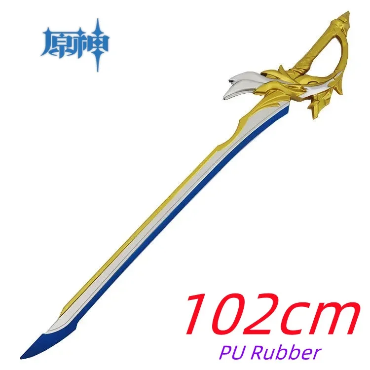 Game Genshin Impact Sword 1:1 Aquila Favonia Sword Vennessa Sword Weapon Qing Cosplay Stage Props Safety PU Model Gift 102cm