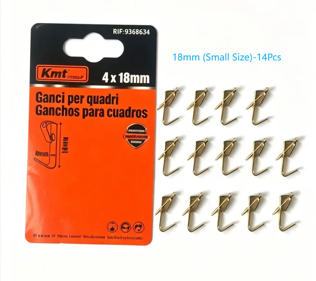 Gold plated steel nail frame hook set