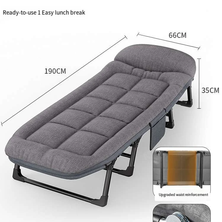 Folding bed single household simple lunch break artifact office adult nap march outdoor small bed escort recliner