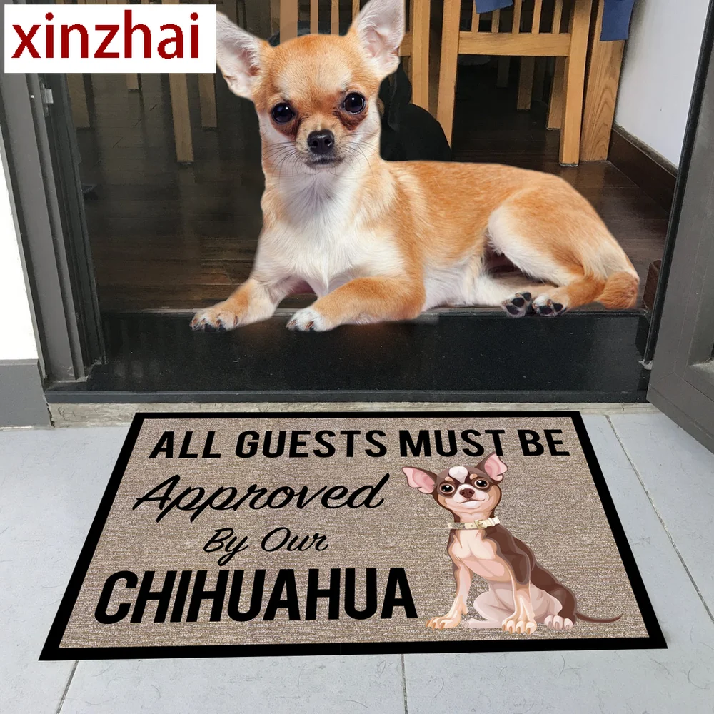 CLOOCL All Guests Must Be Approved By Our Beagles Doormat 3D Print Pet Dog Doormat Non Slip Floor Mat Decor Porch Drop Shipping