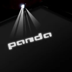 2Pcs LED Laser Projector For Fiat Panda Car Door Courtesy Light Auto Welcome Lamp Tuning Sticker Emblem Accessories