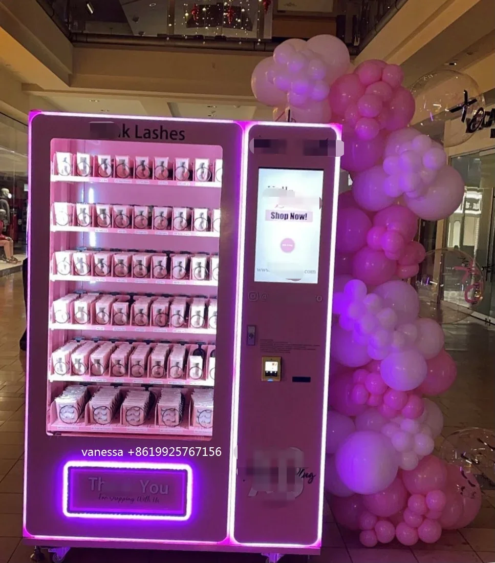 Venta al por mayor Vendo Machine Máquina expendedora de pestañas y cabello Belleza con dispensador en espiral