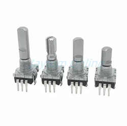 1pc Taiwan Forward EC11 Encoder Switch With Push on Switch Audio Digital Switch 20 Position 5Pin Plug in 20/25MM Half Plum Shaft