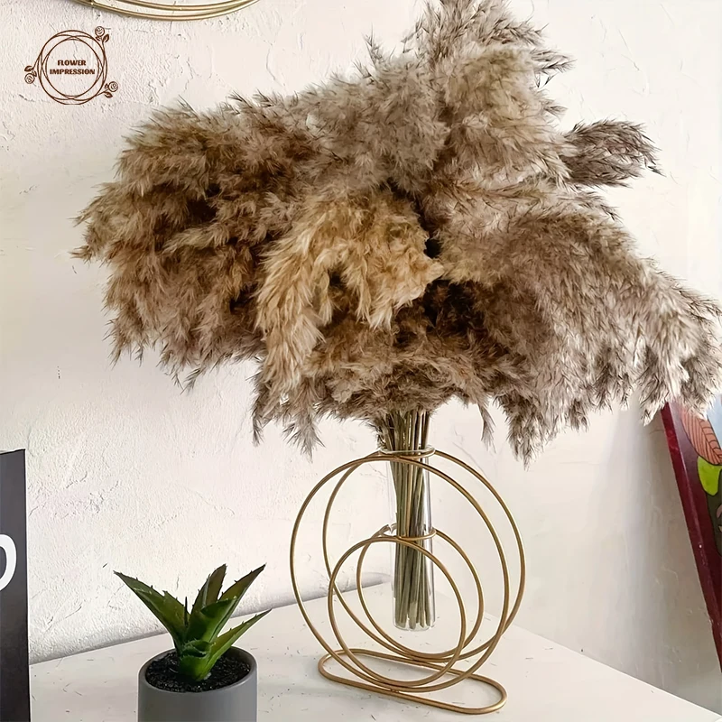 

Natural Fluffy Pampas Grass Dried Flowers Boho Home Reed Bouquet Flowers Arrangements Table Farmhouse Decor Artificial Plants