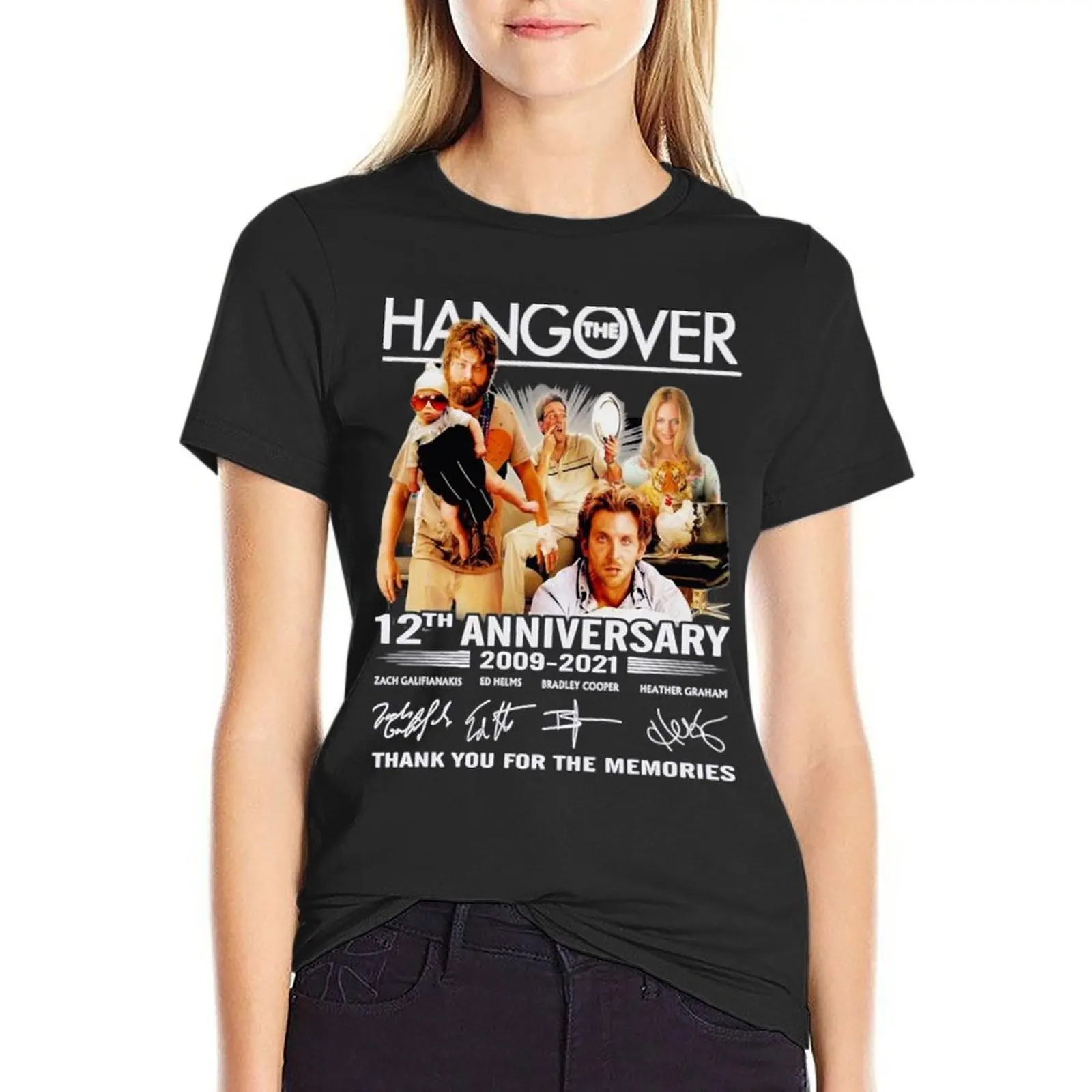 

The Hangover movie 12th Anniversary 2021 signatures thank you for the memories Comedians And Funny C T-Shirt