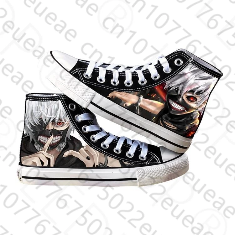 Tokyo Ghoul Cosplay sapatos de lona para homens e mulheres, casual e confortável, desenhos animados anime, sapatos de cosplay, baixa ajuda, estudantes universitários, moda