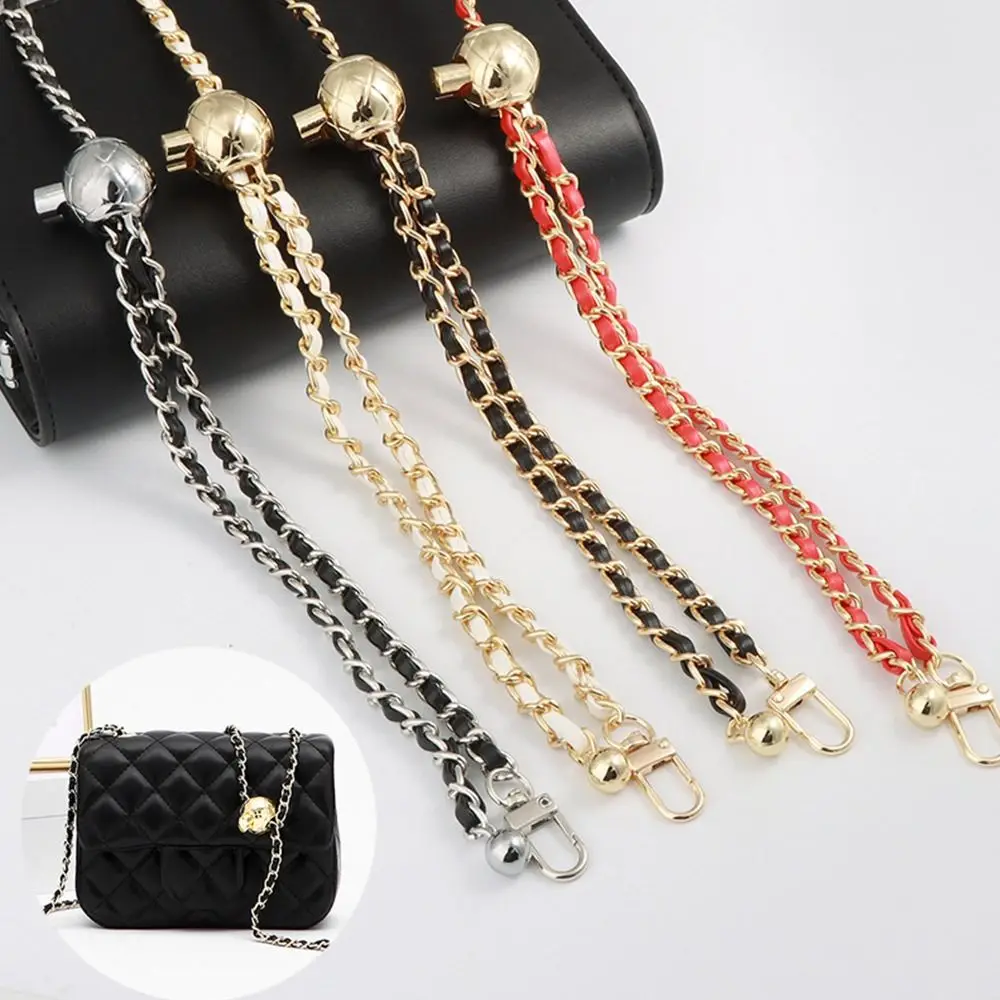 Small Metal High-end Shoulder Strap Non-fading Chain Golden Balls Chain Adjustable Length Strap Replacement Shoulder Strap