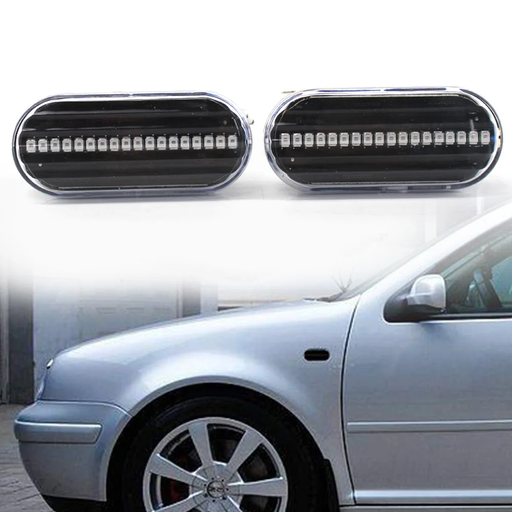 LED Front Fender Side Marker Light for Volkswagen VW MK4 GTI R32 Golf Jetta Bora B5 B5.5 Passat New Beetle,Turn Signal Lamp