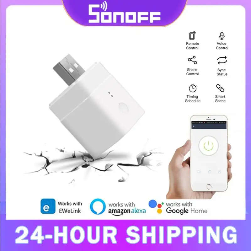 SONOFF Micro 5V USB Adapter Wifi Socket Smart Timing Charge Plug EWelink App Control Work With Alexa Google Alice Home Assistant