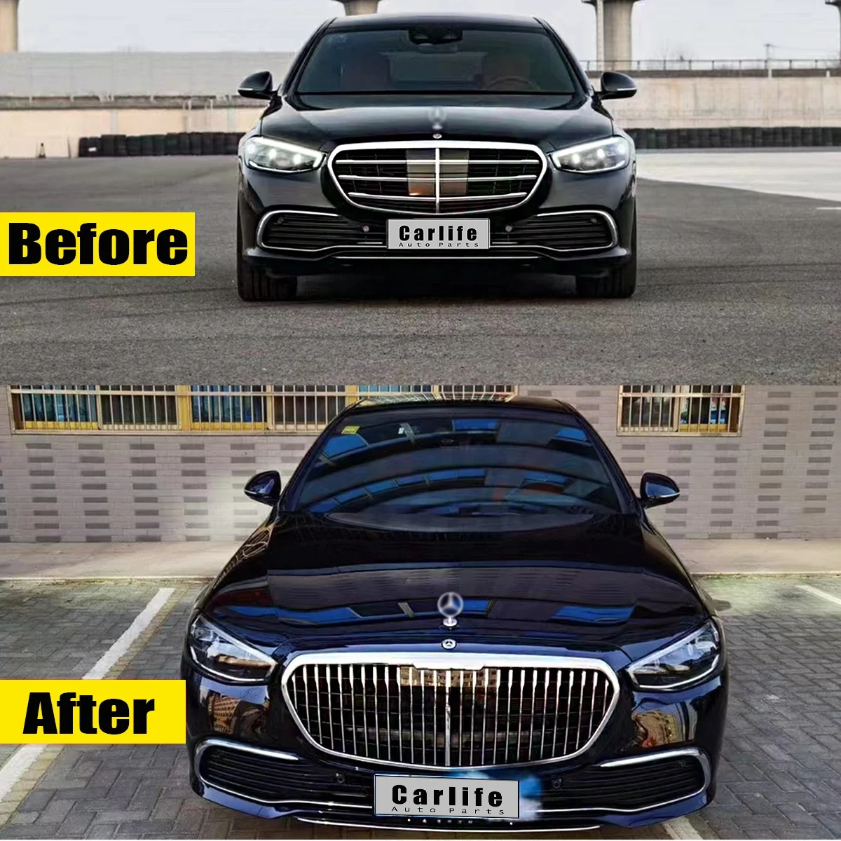 

Auto grilles W223 parts ABS parts For Benz W223 S class bumper grill fit 2020 2021 2022 upgrade Maybach model grille gloss black