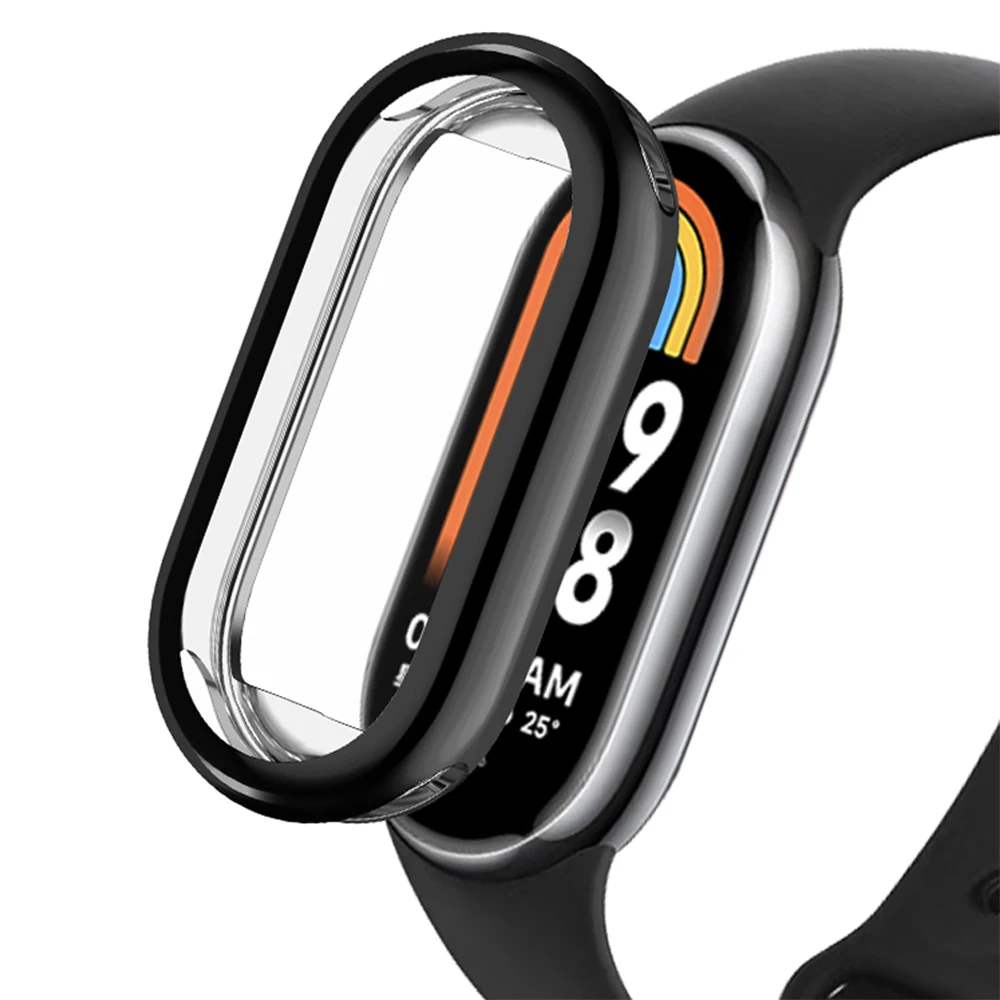 

Мягкий бампер из ТПУ для Xiaomi Mi Band 8, защитный чехол для смарт-часов Mi Band 8, защитные чехлы на весь экран для MiBand 8