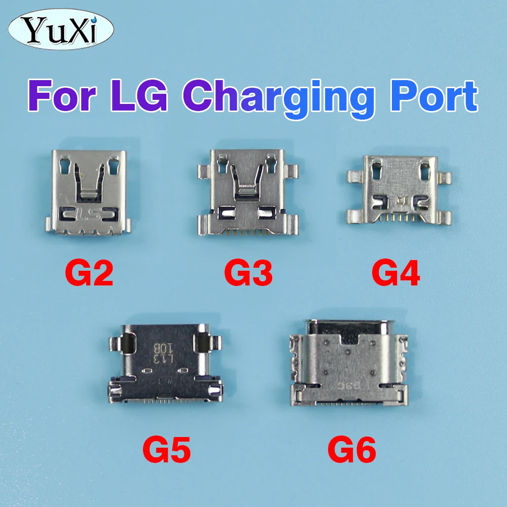 1Piece Micro USB Connector Charging Port Dock Socket Plug Tail Plug For LG G2 G3 G4 G5 G6 H810 H811 H812 H815 H868 LS991 VS986