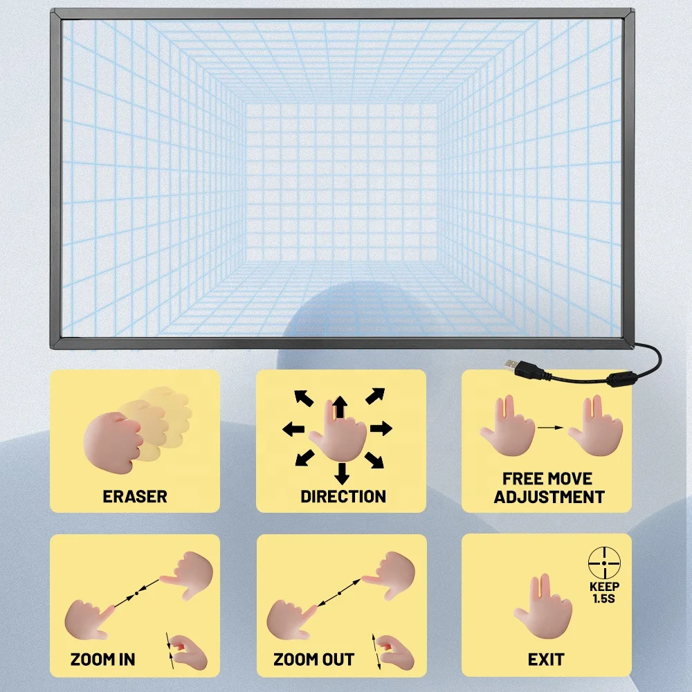 One Stop Manufacturer Directly Sale Support Customization Size Multi Touch 50 Inch Ir Touch Frame