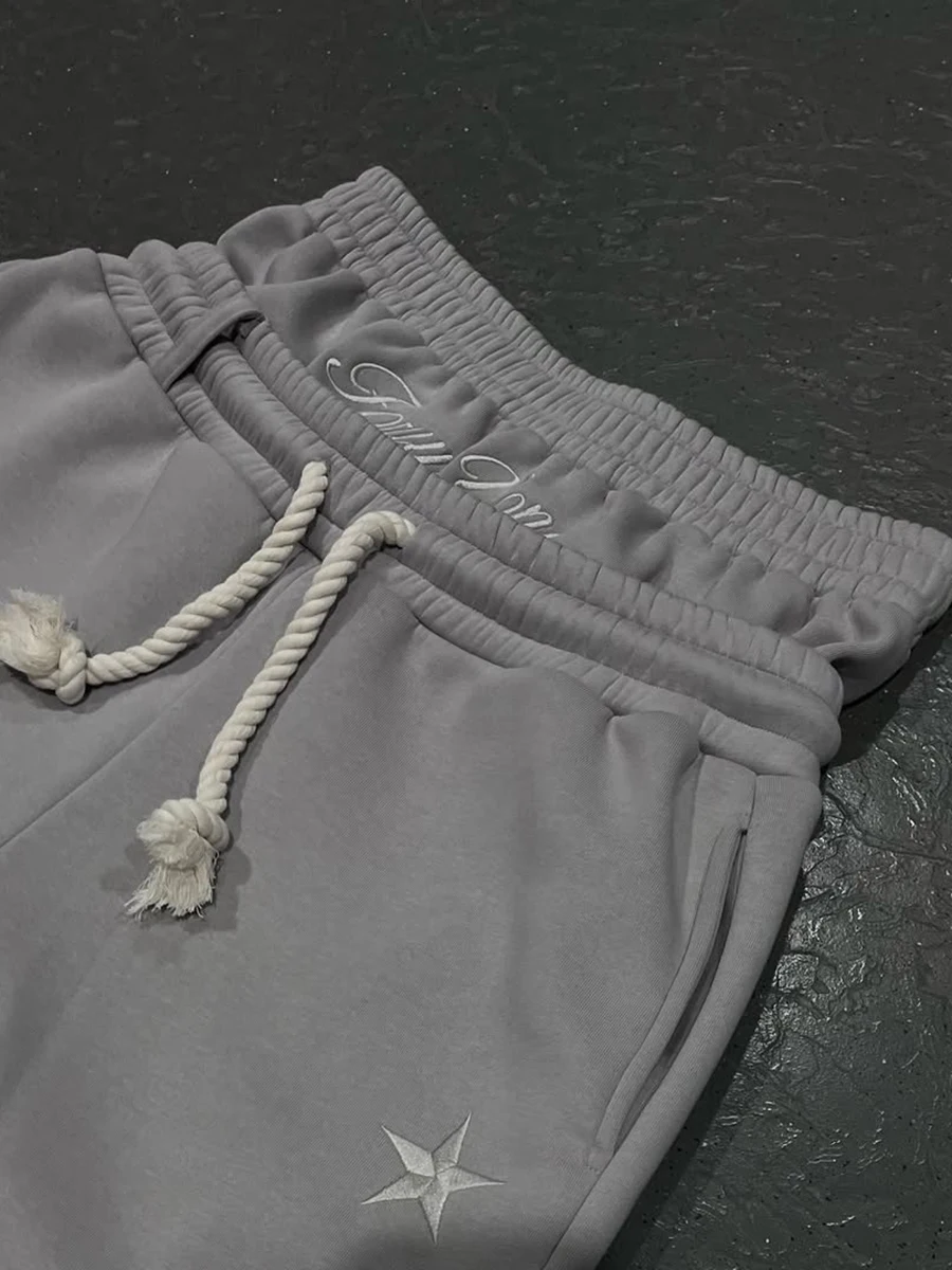 2025 Spring And Autumn New Style Casual Double Waist Pants Sports And Leisure Unisex Lettering Embroidered Straight-leg Trousers