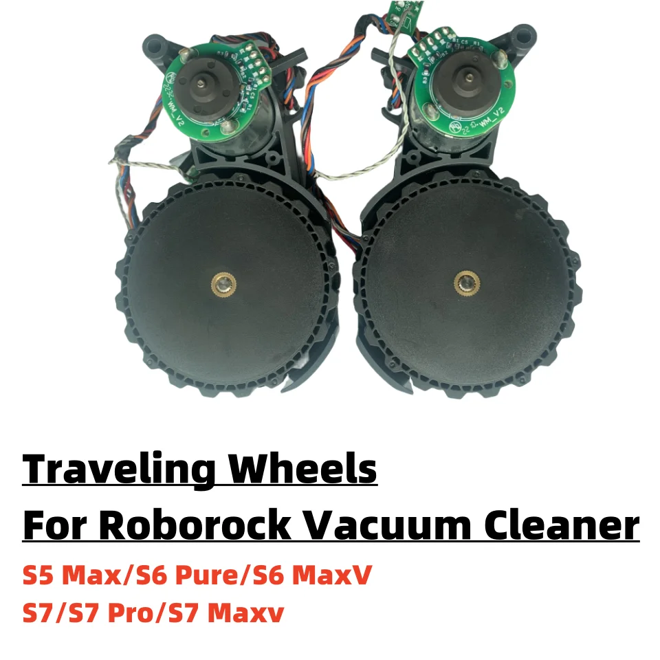 Roda de viagem esquerda e direita para aspirador de pó, Roborock, S5MAX, S6MaxV, S6Pure, S6MaxV, S7, S7Pro, E4, E5, G10 peças, original