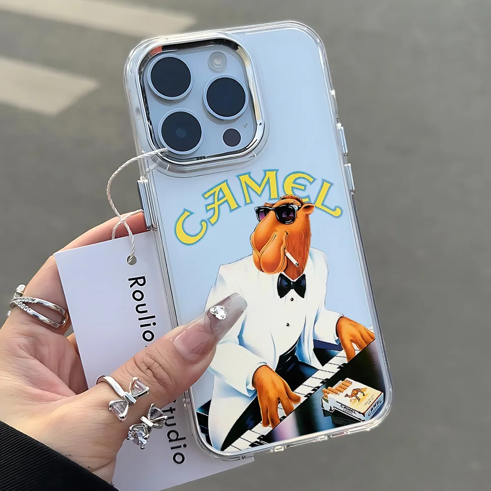 Vintage Camel Cigarettes Phone Case For IPhone 17 16e 16 15 14 13 12 11 Mini Pro Max X XR XSMAX 8 7 Air Plus Transparent Cover