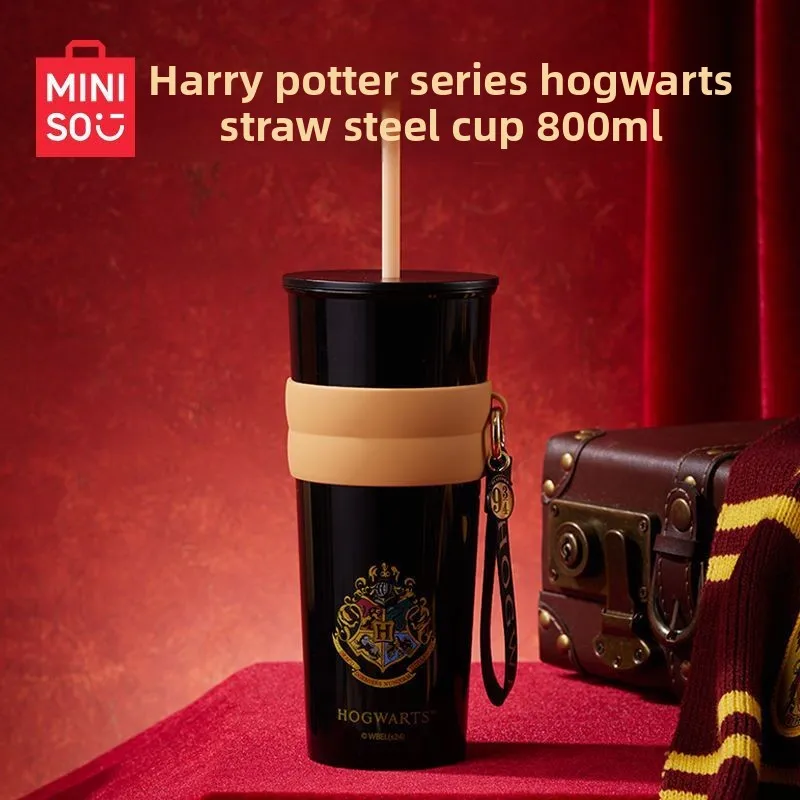 

MINISO Harry Potter Hogwarts 800mL Vacuum Insulated Cup - Stainless Steel Straw Cup