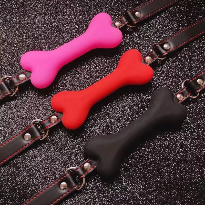 Sexy sexy leather dog bone mouth stuffed with adult bondage flirting teasing sex toys couples alternative sex toys accessories