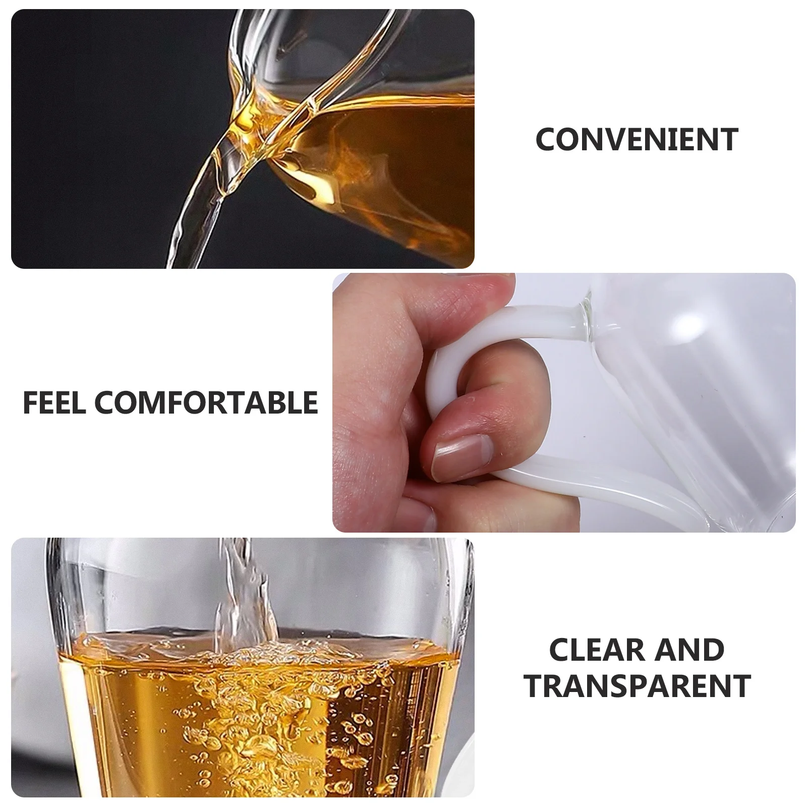 Glass Pitcher Household Glass Kettle Heat Resistant Thickened Jade Handle Tea Dispenser Water Pitcher Heat-Resistant Pot