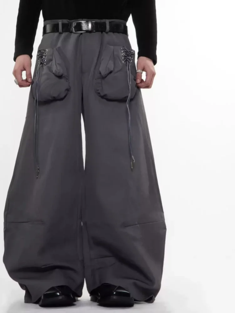 

Брюки унисекс в американском стиле с карманами для перчаток и ножа, повседневные, свободные, широкие, в западном стиле, полной длины