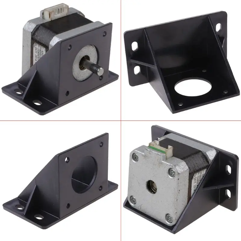 3d Printer Accessories Plastic Bracket Nema17 42 Stepper Motor Bracket Black Plastic Bracket Holder Diy F19E