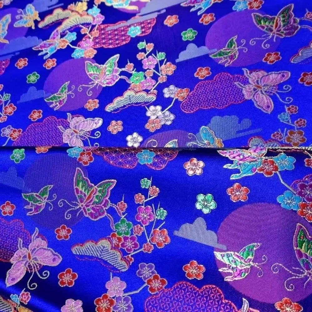 Butterfly Brocade Fabric By The Meter for Needlework Clothes Bag Pillowcase Cheongsam Diy Sewing Smooth Mid Thick Jacquard Cloth