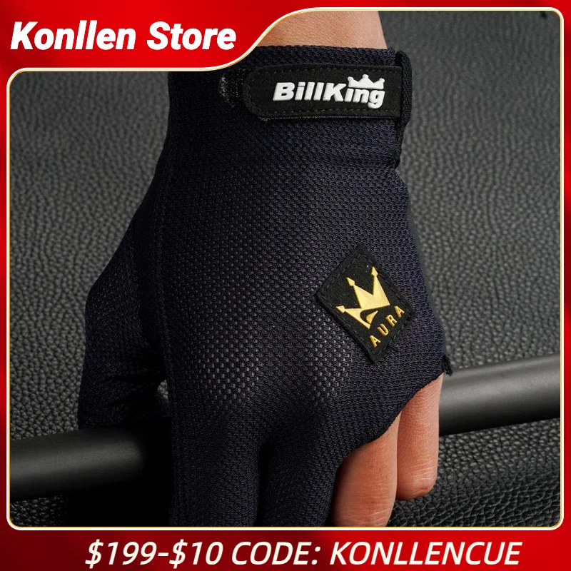 

Korea Billking Billiards Pool Cue Gloves 3 Fingers Left Mesh Carom Cue Gloves Professional Pool Stick Glove Billiard Accessories