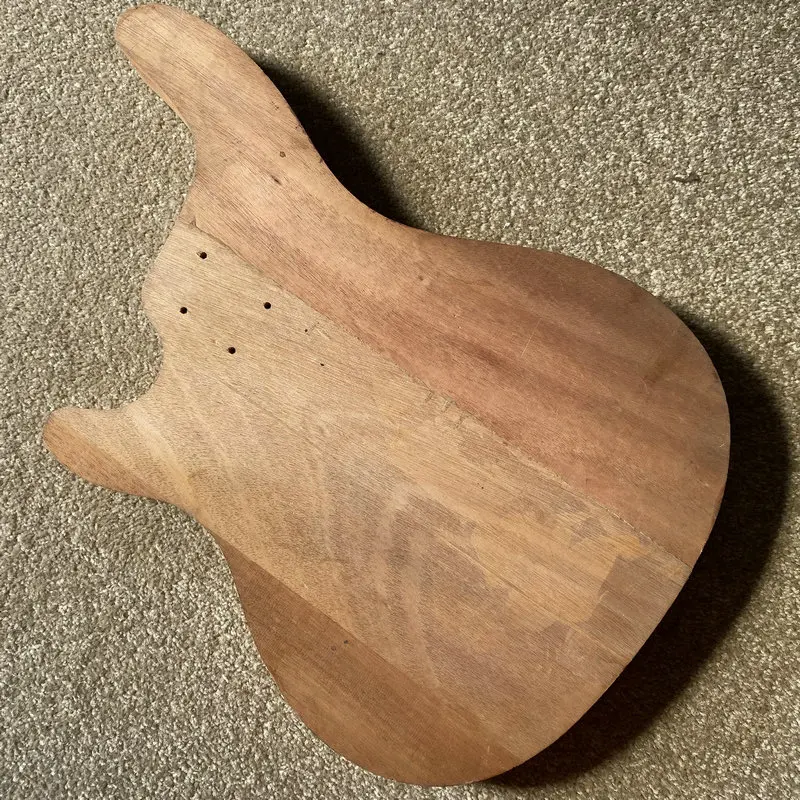 FB747 Natural Solid Mahogany Wood for Electric Bass Body DIY No Paints Unfinished Bass DIY Replace