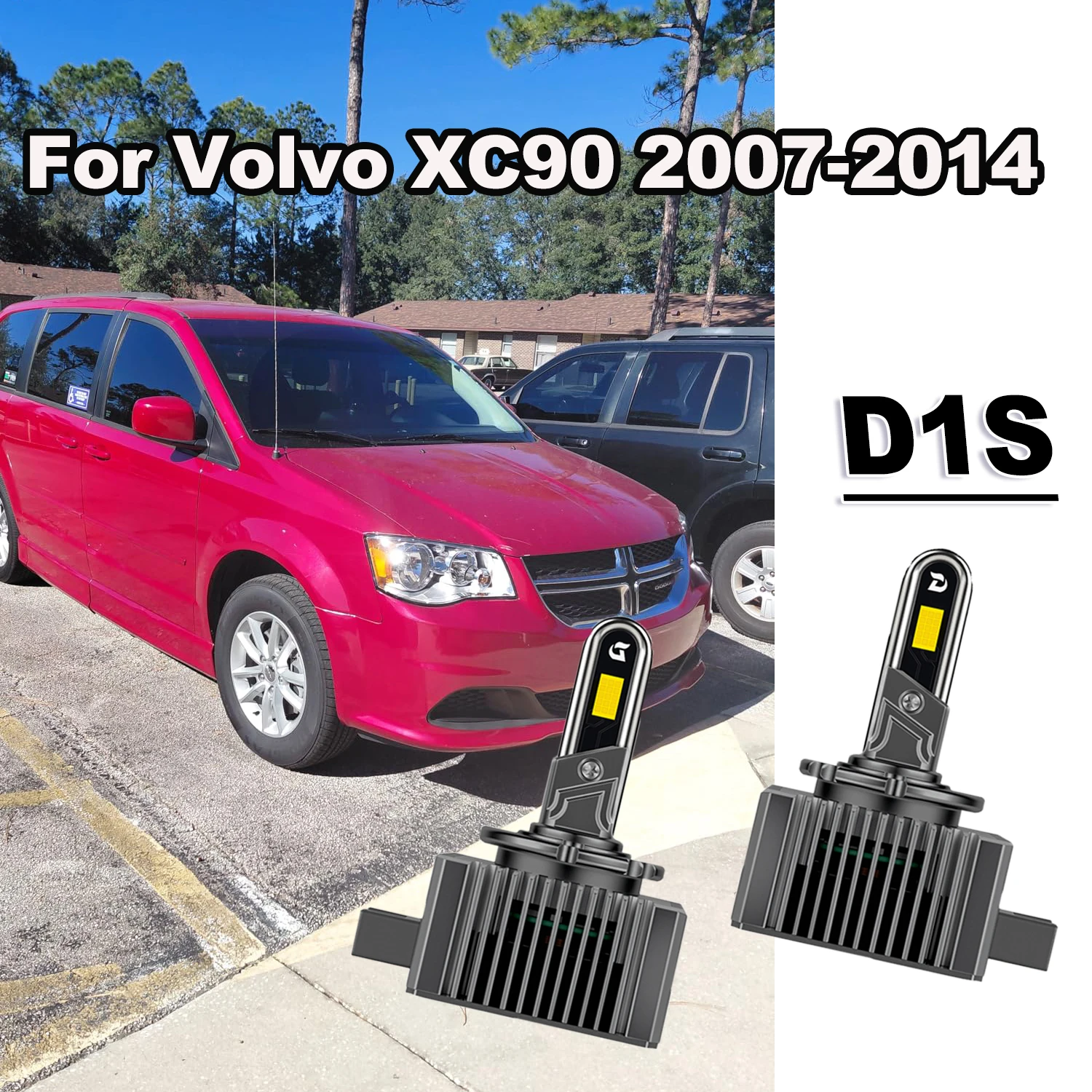 

D1S D1R LED Headlight Bulbs Kit White Conversion Lamp For Volvo XC90 2007-2014 Built in Internal Drive With Fan Light Bulbs