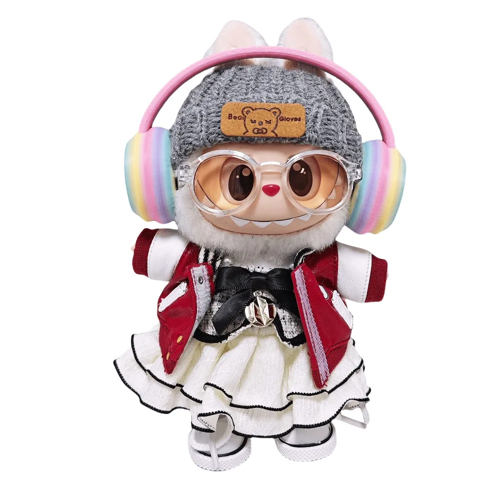 For 15/17cm Labubu Doll Clothes Outfit Baseball Uniform Dress Up DIY Gift Dolls Accessories Sitting Party Game DIY Gift Toys