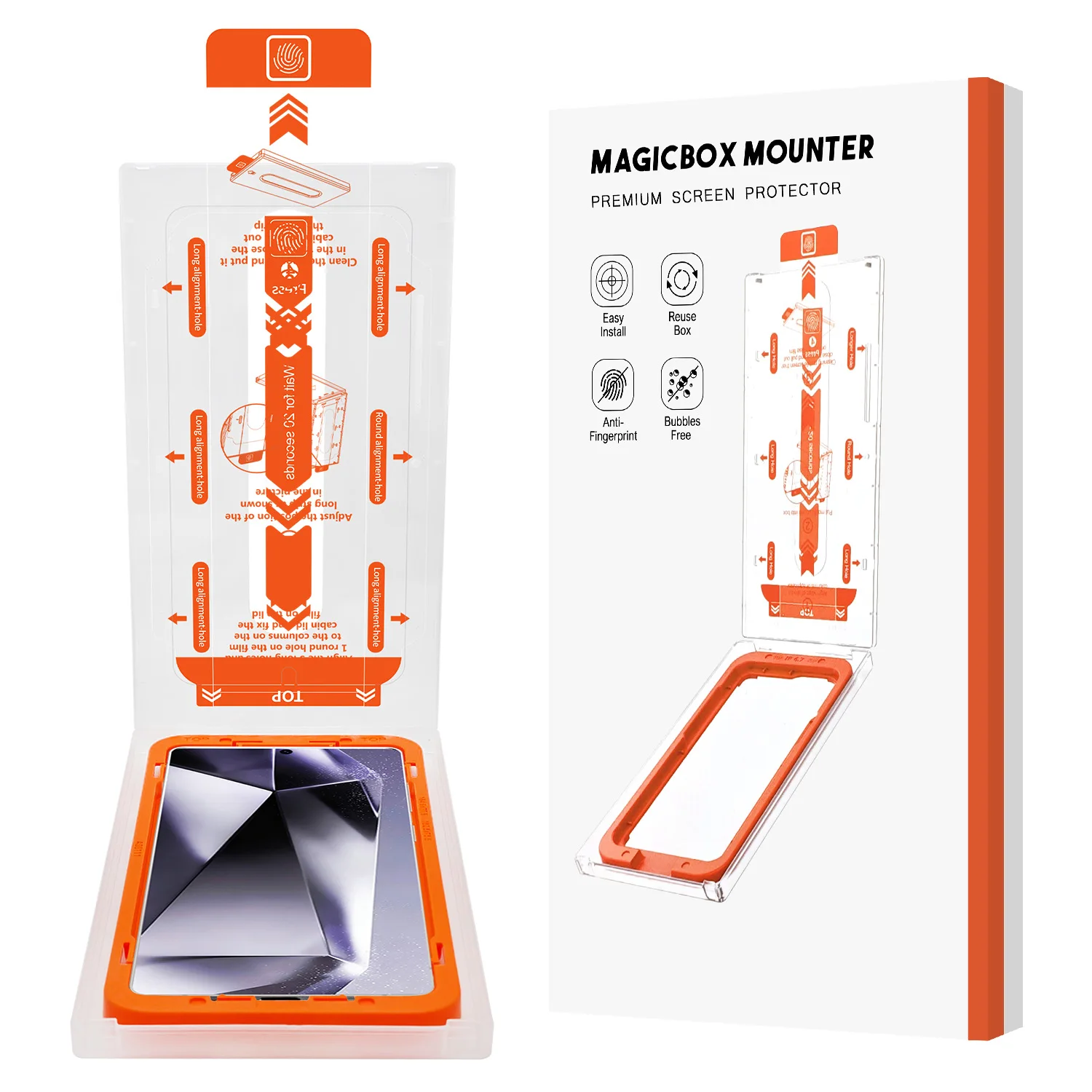

2PCS Dust Free Chamber HD Tempered Glass For Samsung S26U S25+ S24+ S23 Anti-Dust With Base Repurchase