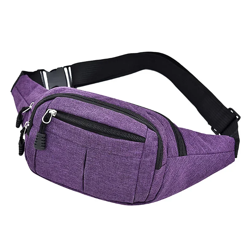 Bolsa de banana de lona impermeável masculina, bolsa de Fanny masculina, bolsa transversal para esportes ao ar livre, estilo coreano, pacote de seios