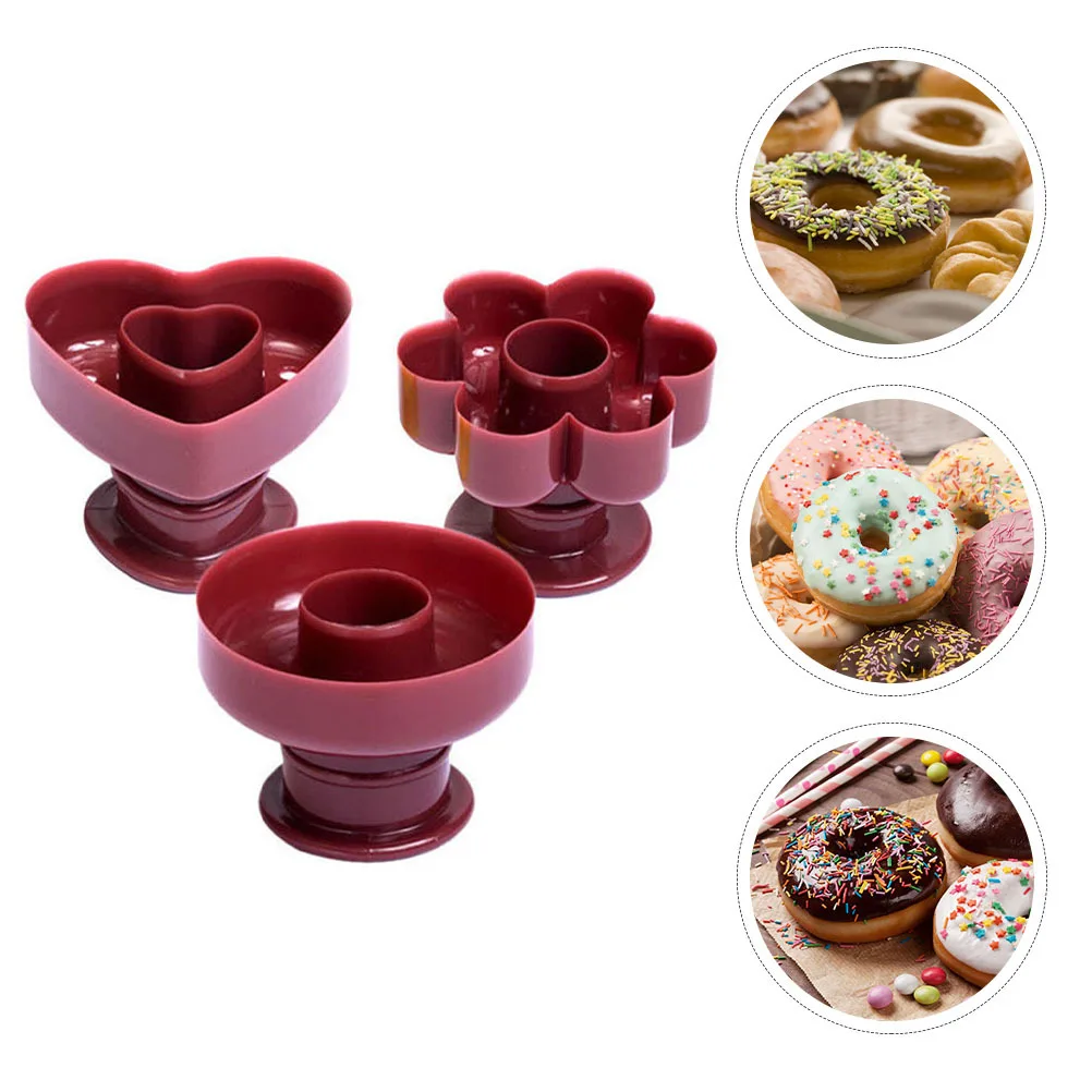 

3Pcs Doughnut Mold Non-Stick PP Plastic Mould Multi Shape Baking Tool Kitchen Supplies Doughnut Mold