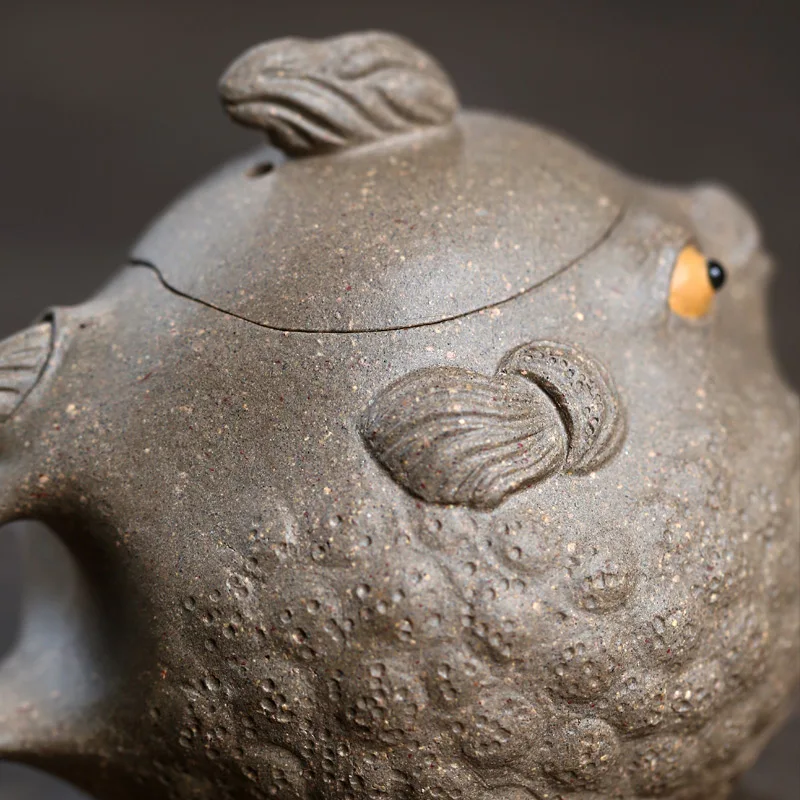 【Tao Yuan】Yixing Purple Clay Teapot Handmade Li Xinsheng Teapot Creative Cute Little Puffer Fish