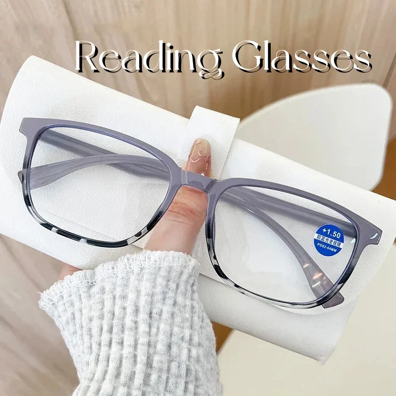 

New Anti Blue Light High-definition Reading Glasses for Middle-aged and Elderly People Fashionable Simple Square Reading Glasses