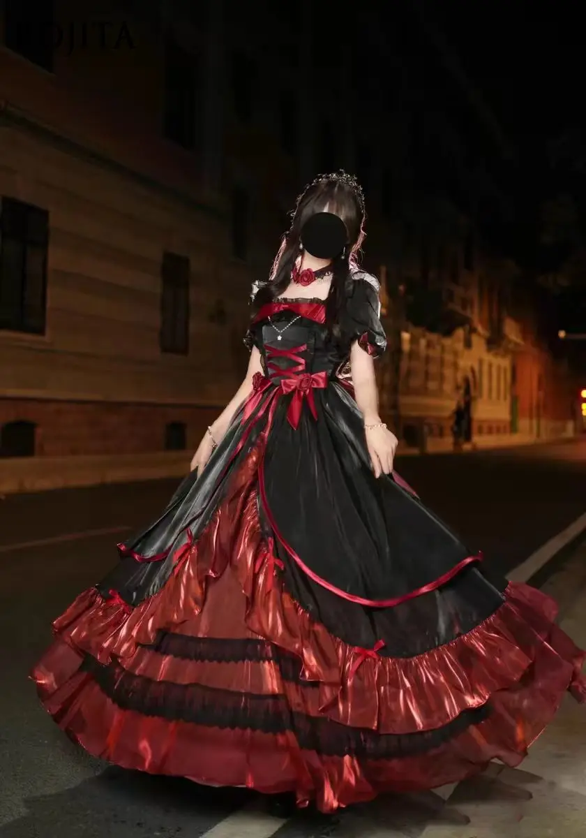 

Wuhu Big Skirt Lolita Noble Elegant Natural Color Coming-of-Age Ceremony Birthday Party Super Fairy Runaway Princess Dress