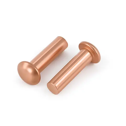 M2 M3 M4 M5 M6 M8 Solid Pure Copper Rivets GB867 High Electrical Conductivity Corrosion Resistance Copper Rivet For Electrical