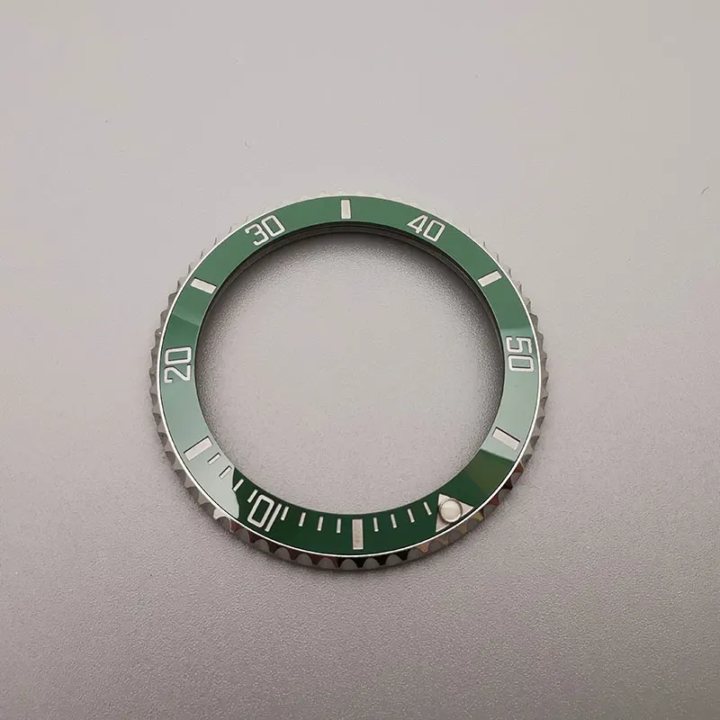 Top Quality Green Ceramic Watch Bezels With Stainless Steel Ring For 40mm Submariner 116610LV Watch Parts