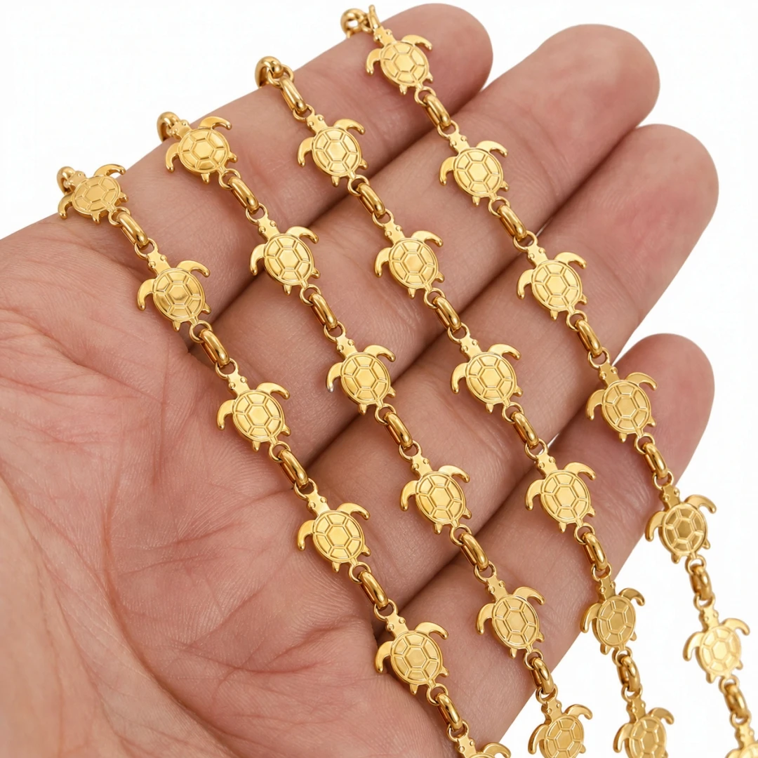 1 Metr Złoty Łańcuszek ze Stal – Women Accessories In Wholesale recenzja i cena