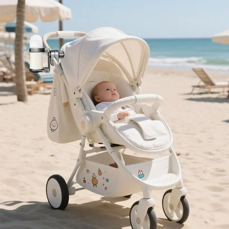 Stroller Drink Holder Attachment Stroller Water Bottle Holder Foldable Drinking Bottle Tray Removable For Kayak Snack Chair Boat
