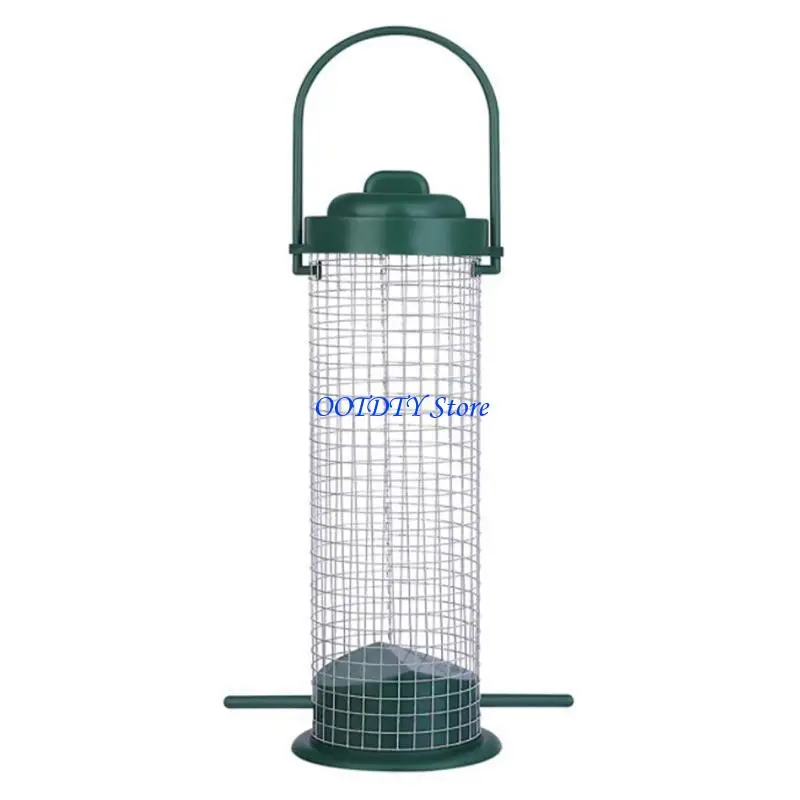 367A Bird Feeder Metal Mesh Bird Feeder Wild Bird Tube Feeders Hanging Suet Holder