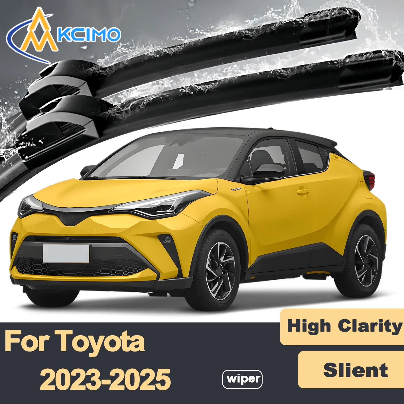 

Premium Rubber Durable Silent Windshield Wiper Blades 2pcs for Toyota C-HR AX20 2023-2025 Front Wiper Blades Set