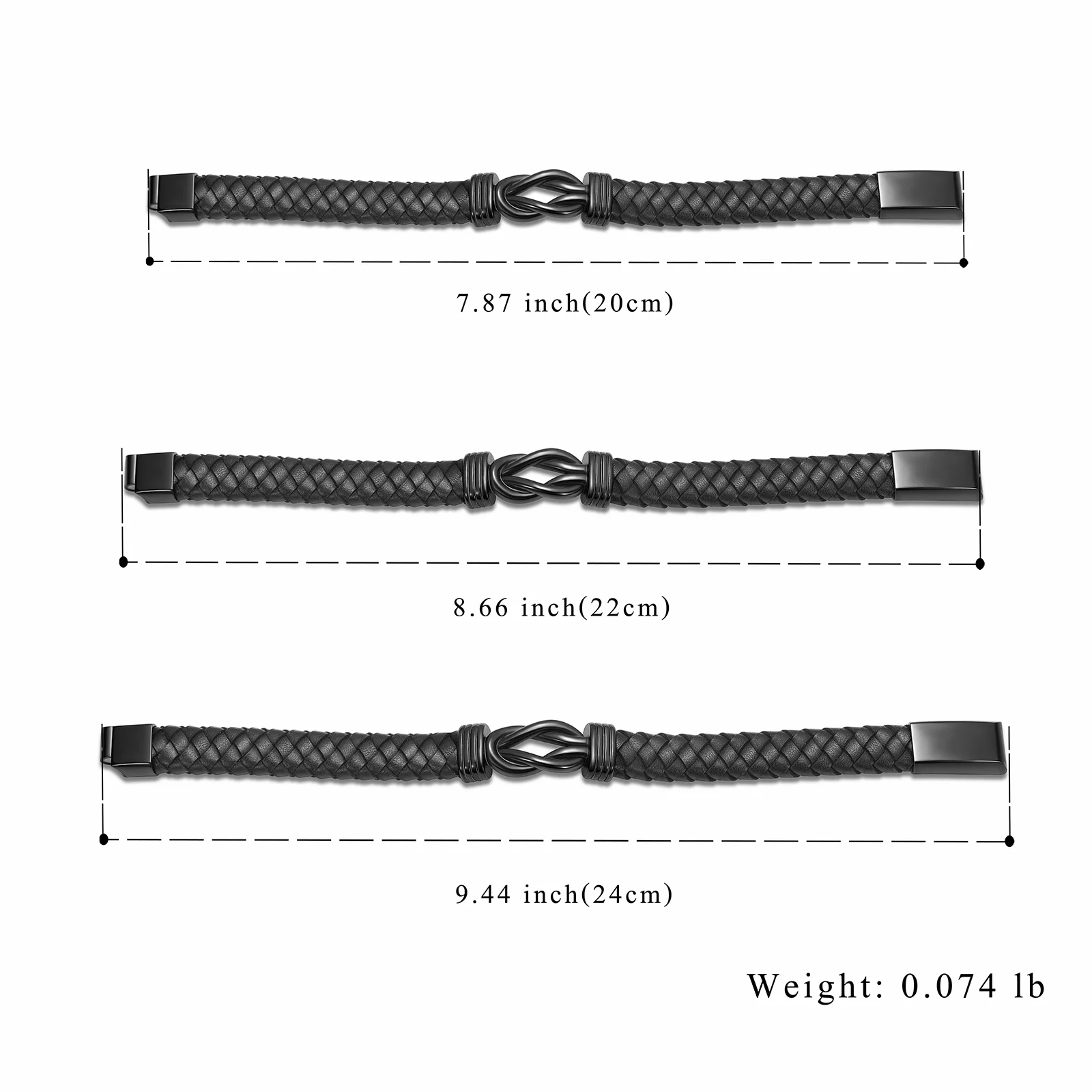 Cremation Jewelry Urn Bracelet for Ashes Men's Braided Genuine Leather Cremation Urn Bracelet for Human - Ashes Cuff Urn Bangle