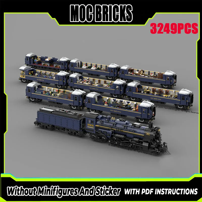 

New Moc building block train model, Orient Express module, building block gift, children's toy DIY assembly set