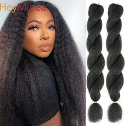 Vixen Crochet Kinky Curly Bulk Hair Synthetic Yaki Straight Marley Braiding Hair Extensions Ombre Crochet Braids Hair For Women