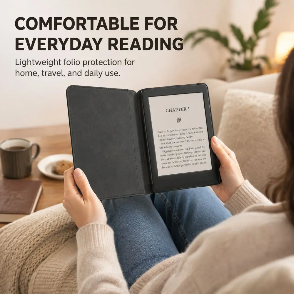 Stand Function E-Reader Case Hand Strap Magnetic Closure Protective Cover Auto Sleep/Wake Card Slot for Kobo Libra Color/2